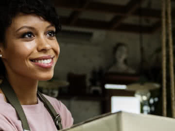 Man delivering resources for minority business owners