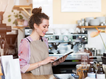 Business owner researching business funding